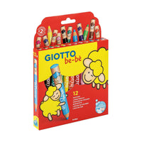 Hrubé guľaté pastelky GIOTTO Be-Be – 12 farieb