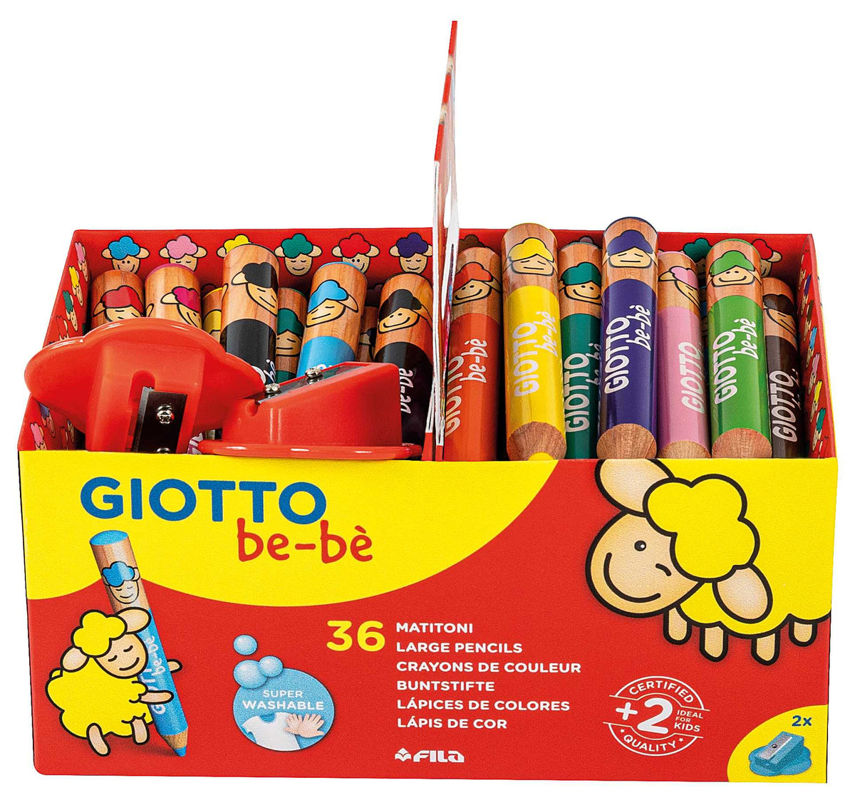 Hrubé guľaté pastelky GIOTTO be-bè školské balenie