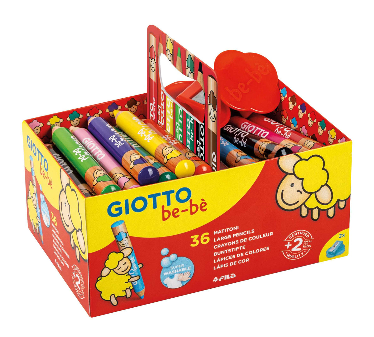 Hrubé guľaté pastelky GIOTTO be-bè školské balenie