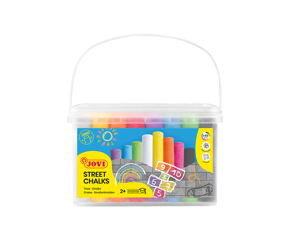 Chodníkové kriedy JOVI jumbo 48 ks farebné