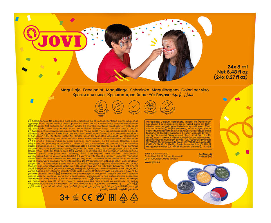 JOVI farby na tvár v stojane 24 x 8 ml