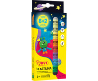 JOVI Glow prírodná plastelína 10 x 15 g – 8 farieb + 2 svietiace v tme