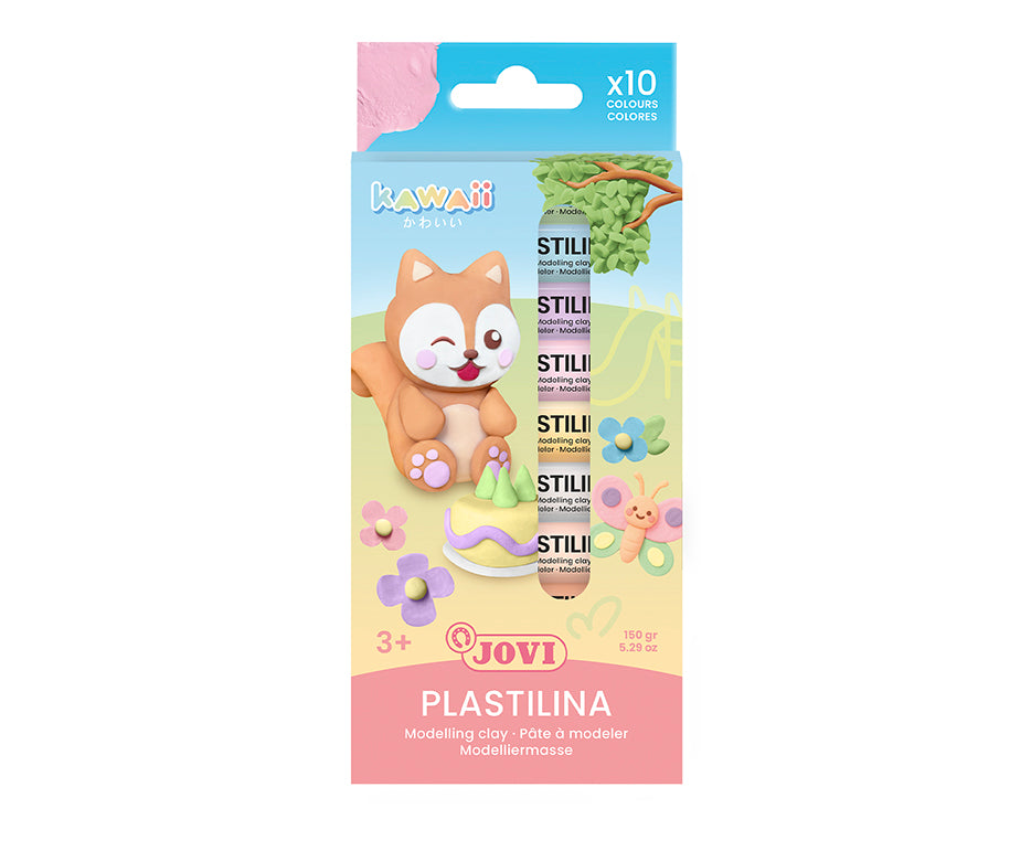 Prírodná plastelína Jovi Kawaii 10 x 15 g