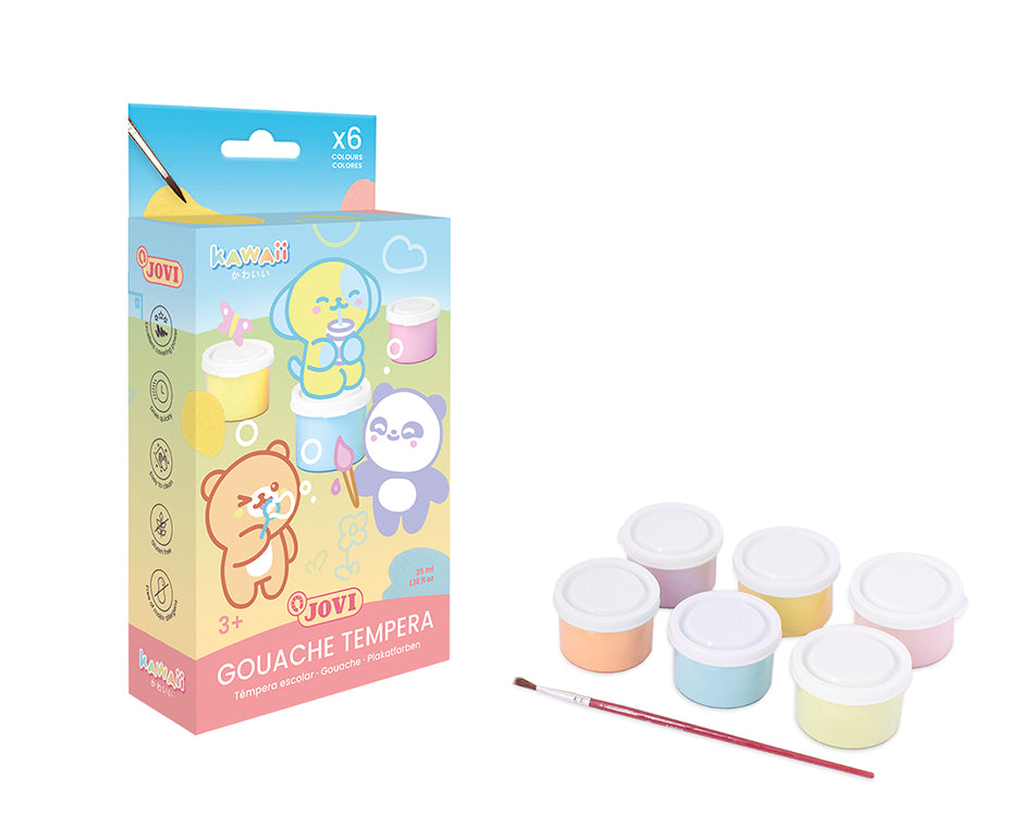 Temperové farby JOVI Kawaii 5 x 35 ml so štetcom