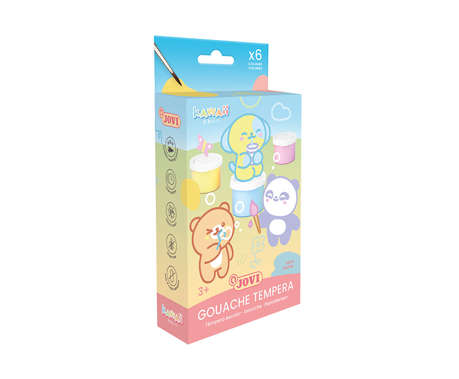 Temperové farby JOVI Kawaii 5 x 35 ml so štetcom