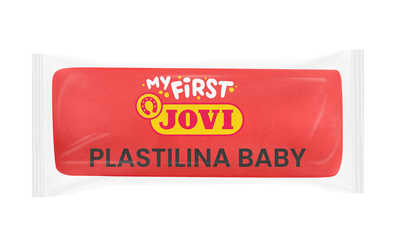 Mäkká prírodná plastelína Jovi My First 10 x 38 g červená vo vedierku