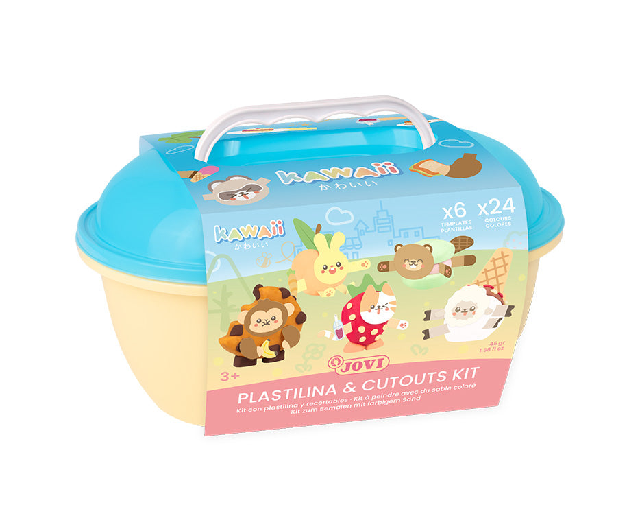 JOVI Play&Fun Kawaii prírodná plastelína v kufríku – sada s príslušenstvom