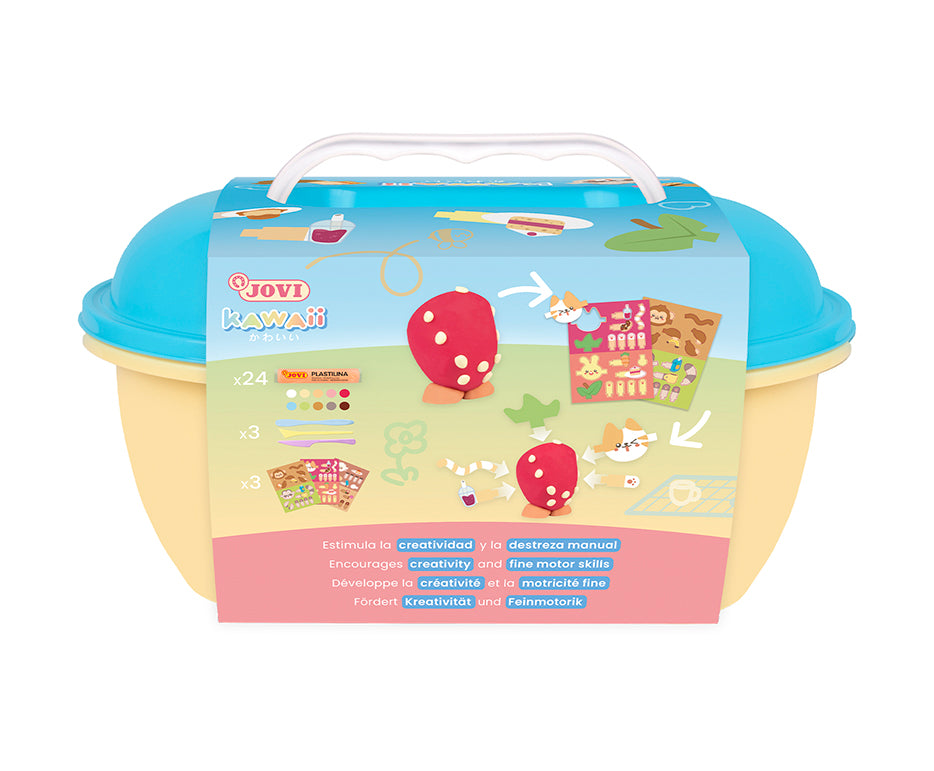 JOVI Play&Fun Kawaii prírodná plastelína v kufríku – sada s príslušenstvom
