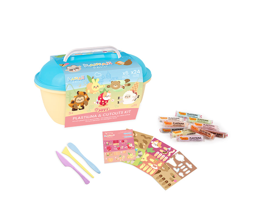 JOVI Play&Fun Kawaii prírodná plastelína v kufríku – sada s príslušenstvom