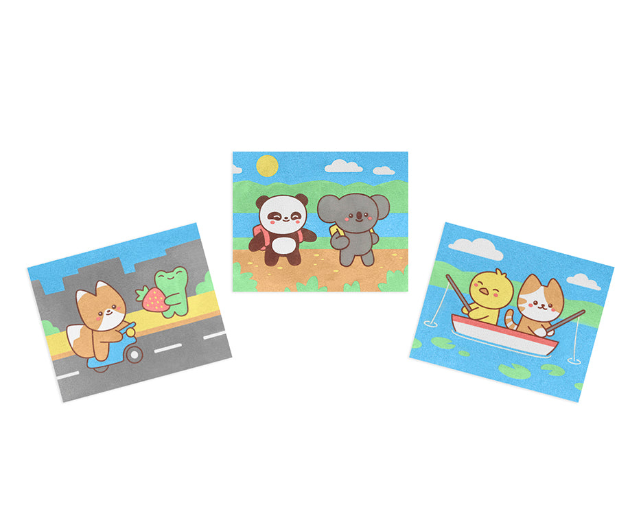 JOVI Play&Fun Kawaii sada na maľovanie pieskom – 12 ks
