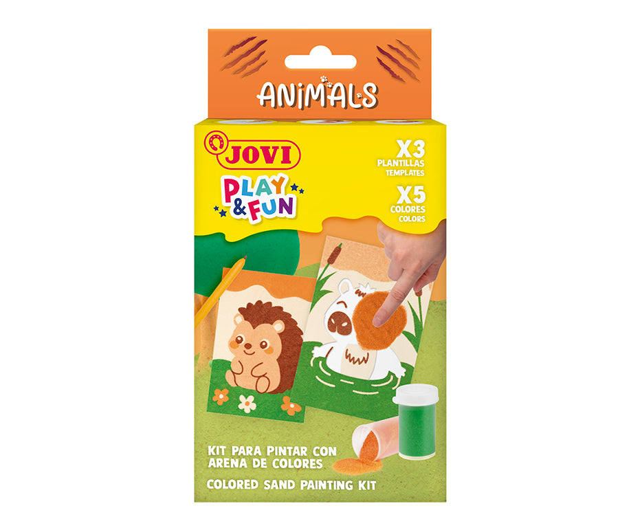 JOVI Play&Fun mini kreatívna sada na maľovanie pieskom – 9 dielov