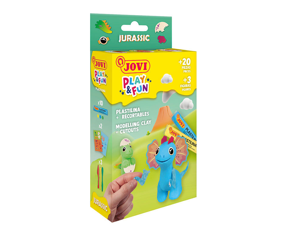 JOVI Play&Fun Mini sada s prírodnou plastelínou – Jurský