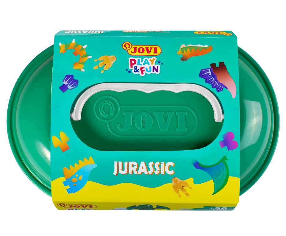 JOVI Play&Fun prírodná plastelína v kufríku Jurassic – sada s príslušenstvom