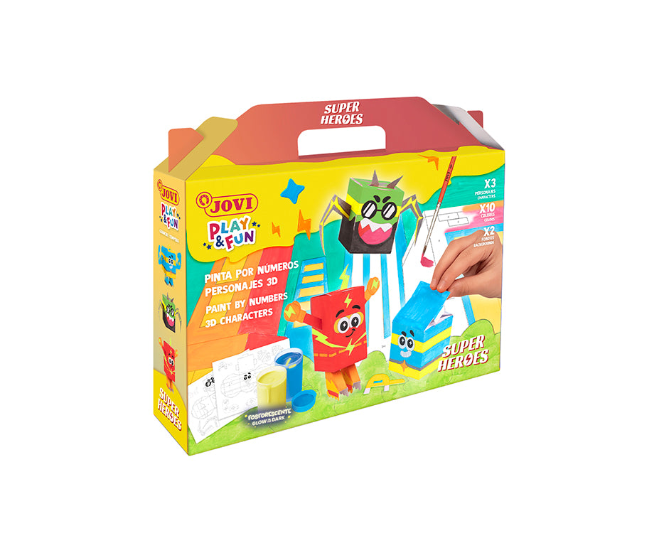 JOVI Play & Fun sada na maľovanie gvašovou temperou 17 ks – Superhrdinovia