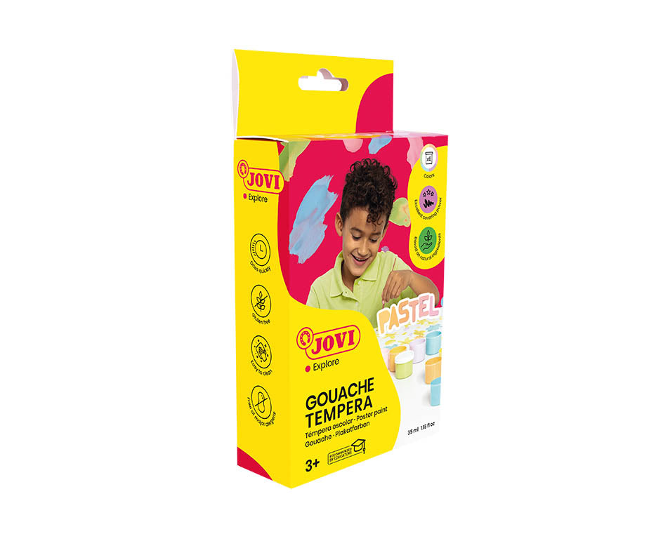 JOVI Premium pastelové temperové farby 6 x 35 ml so štetcom