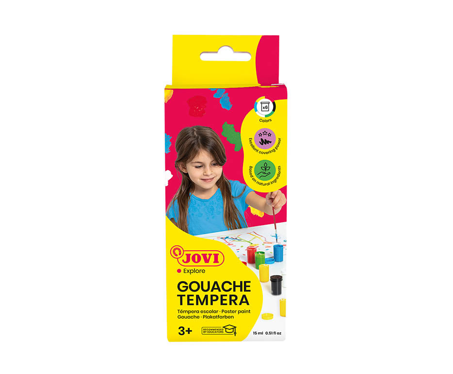 Temperové farby JOVI Premium 6 x 15 ml so štetcom