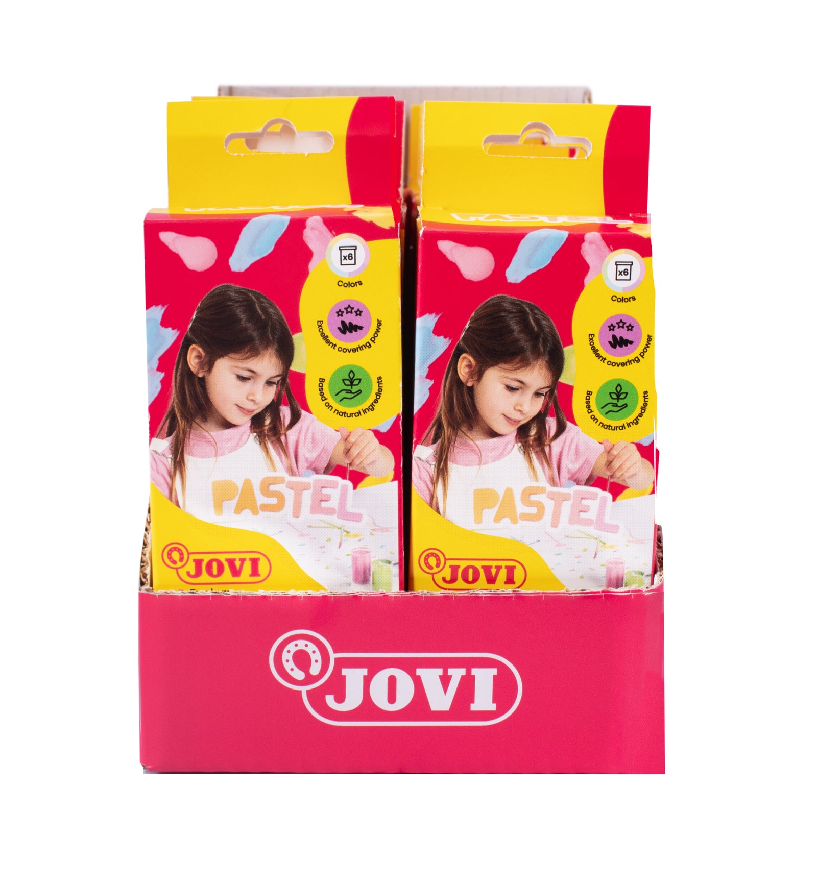 Pastelové temperové farby JOVI Premium 6 x 15 ml so štetcom
