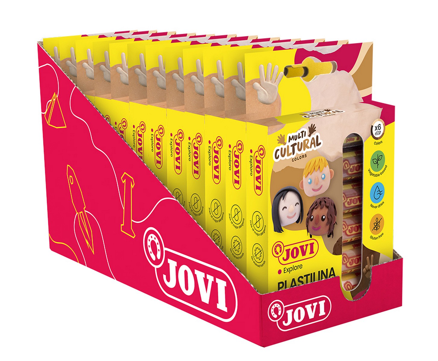 JOVI prírodná plastelína odtiene pleti 6 x 15 g