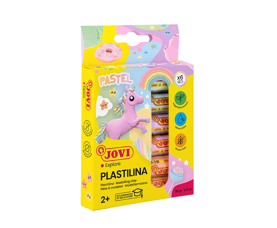 JOVI prírodná plastelína v pastelových farbách 6 x 15 g