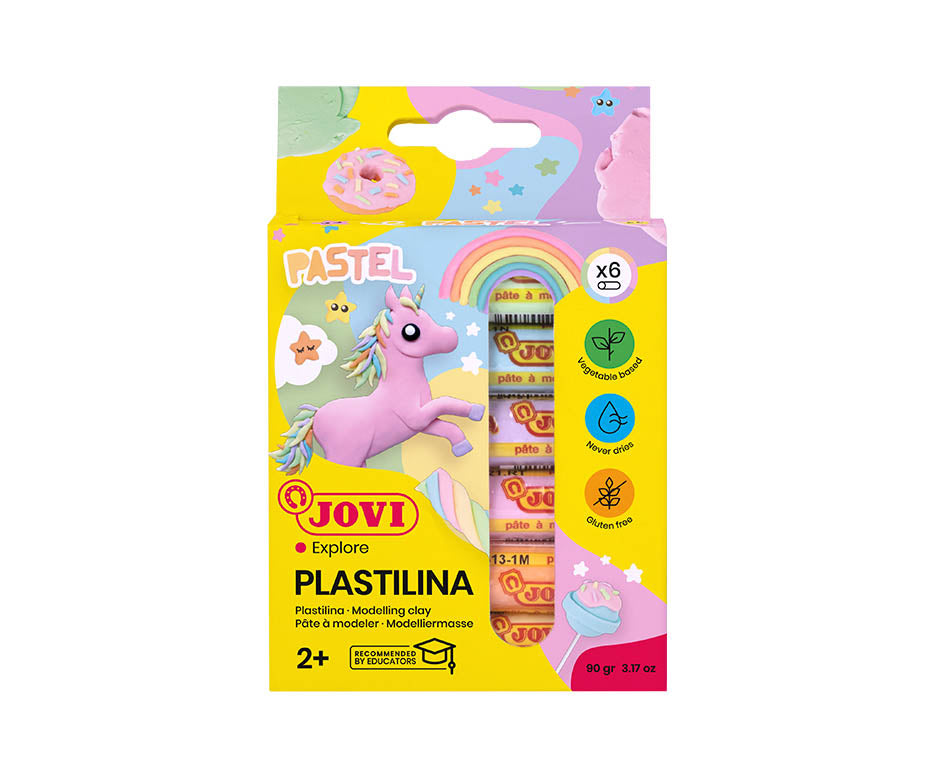 JOVI prírodná plastelína v pastelových farbách 6 x 15 g