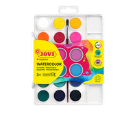 JOVI vodové farby v pastilkách 22 mm - 18 ks so štetcom