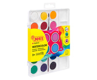 JOVI vodové farby v pastilkách 22 mm - 18 ks so štetcom