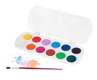 JOVI vodové farby priemer 30 mm – 12 ks so štetcom