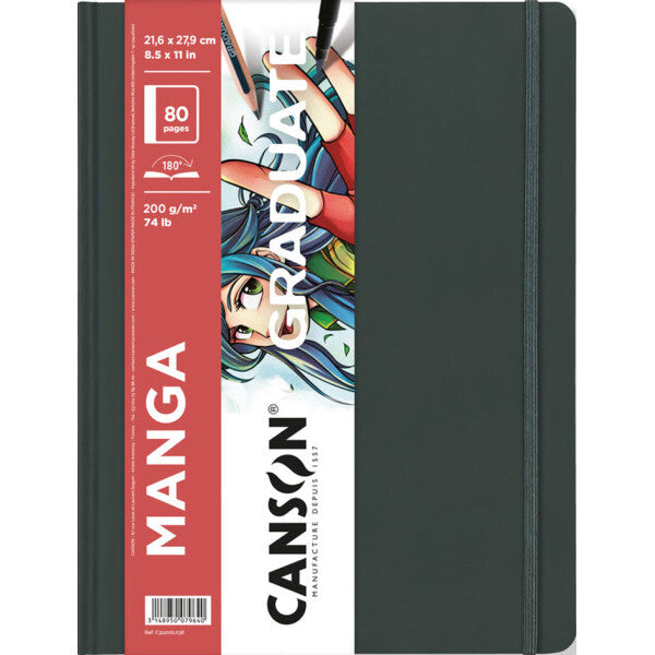 Kniha náčrtov Canson Graduate Art Book Manga 200 g/m², 80 listov, 21,6 x 27,9 cm, pevná väzba
