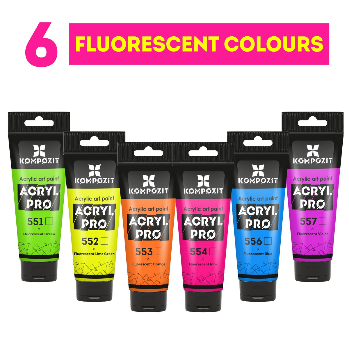 Fluorescenčná akrylová farba ACRYL PRO ART Kompozit 75 ml
