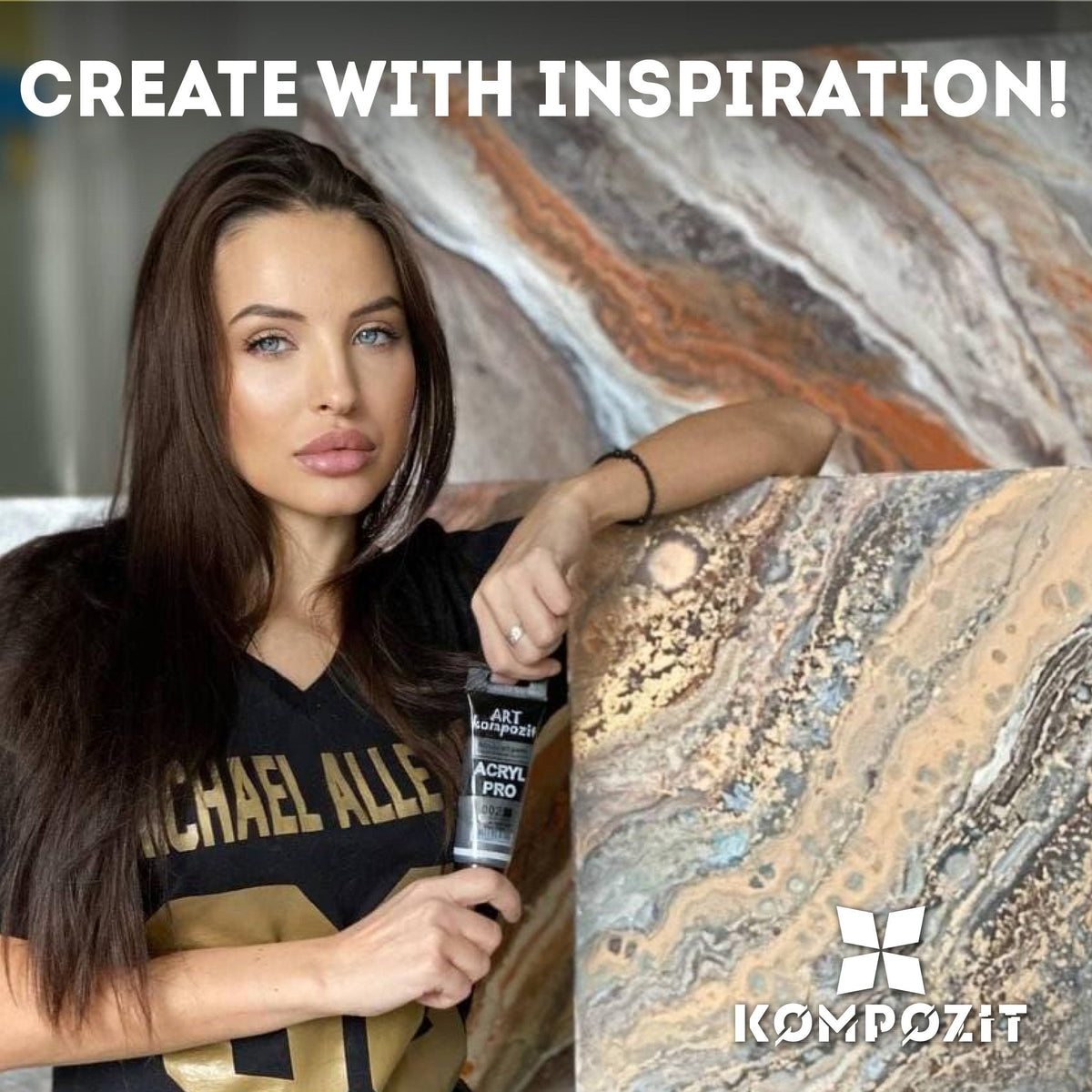 Metalická akrylová farba ACRYL PRO ART Kompozit 75 ml