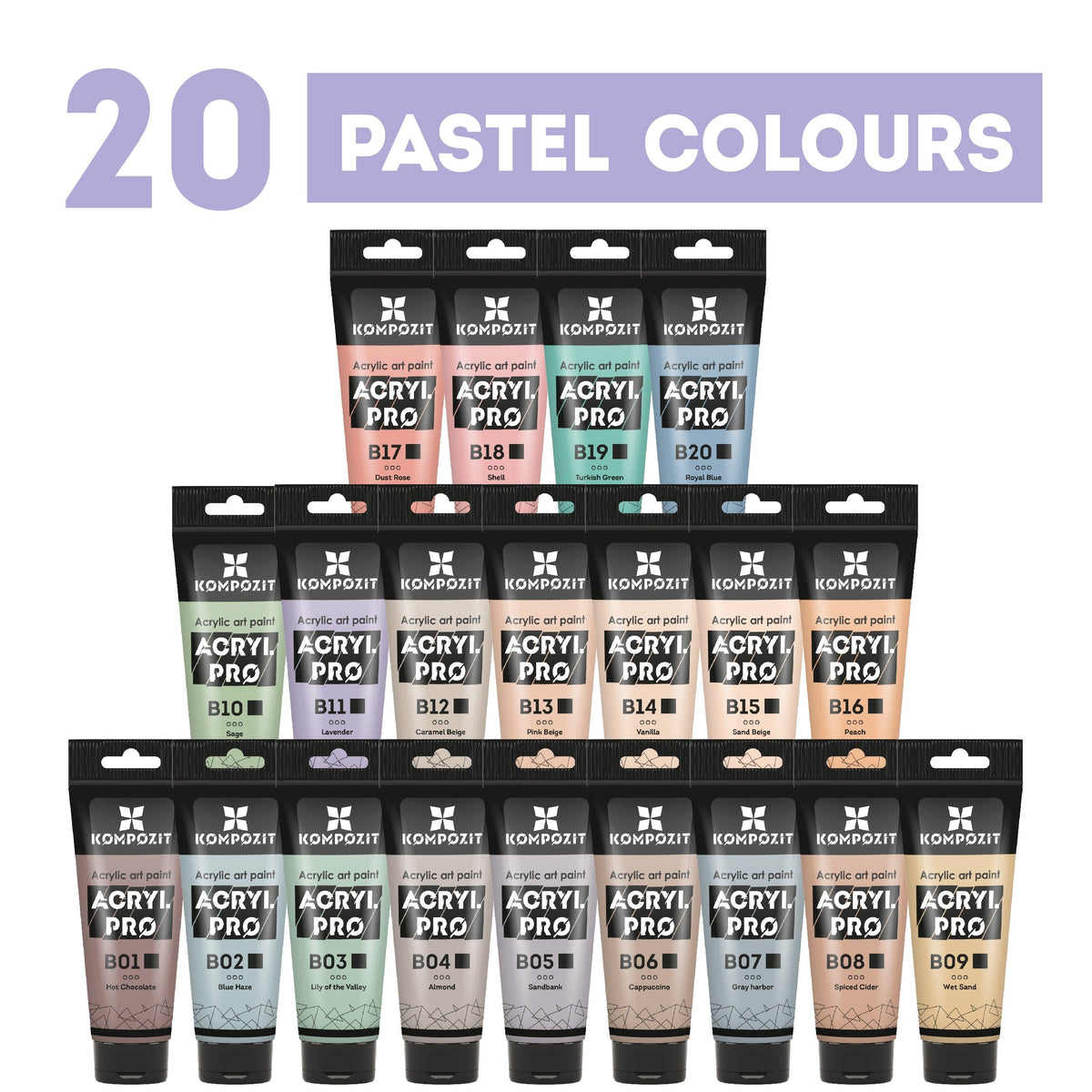 Pastelová akrylová farba ACRYL PRO ART Kompozit 75 ml