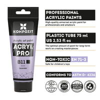 Pastelová akrylová farba ACRYL PRO ART Kompozit 75 ml