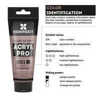 Pastelová akrylová farba ACRYL PRO ART Kompozit 75 ml