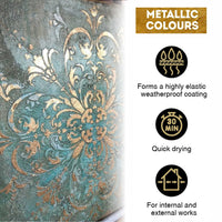 Sada metalických akrylových farieb ACRYL PRO Kompozit 12x20 ml