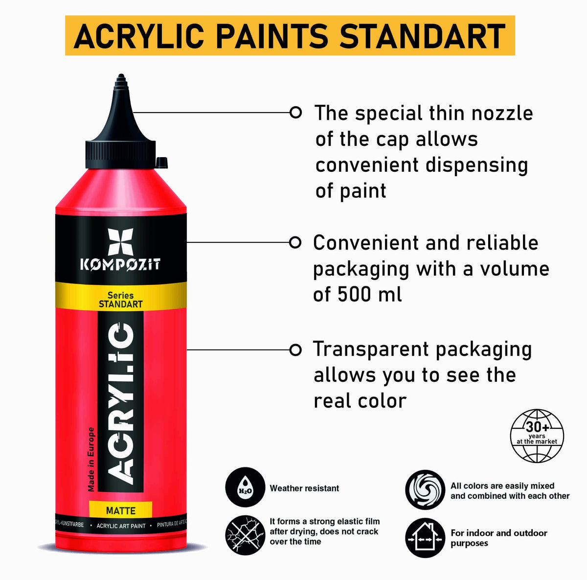 Akrylová farba STANDART Kompozit 500 ml