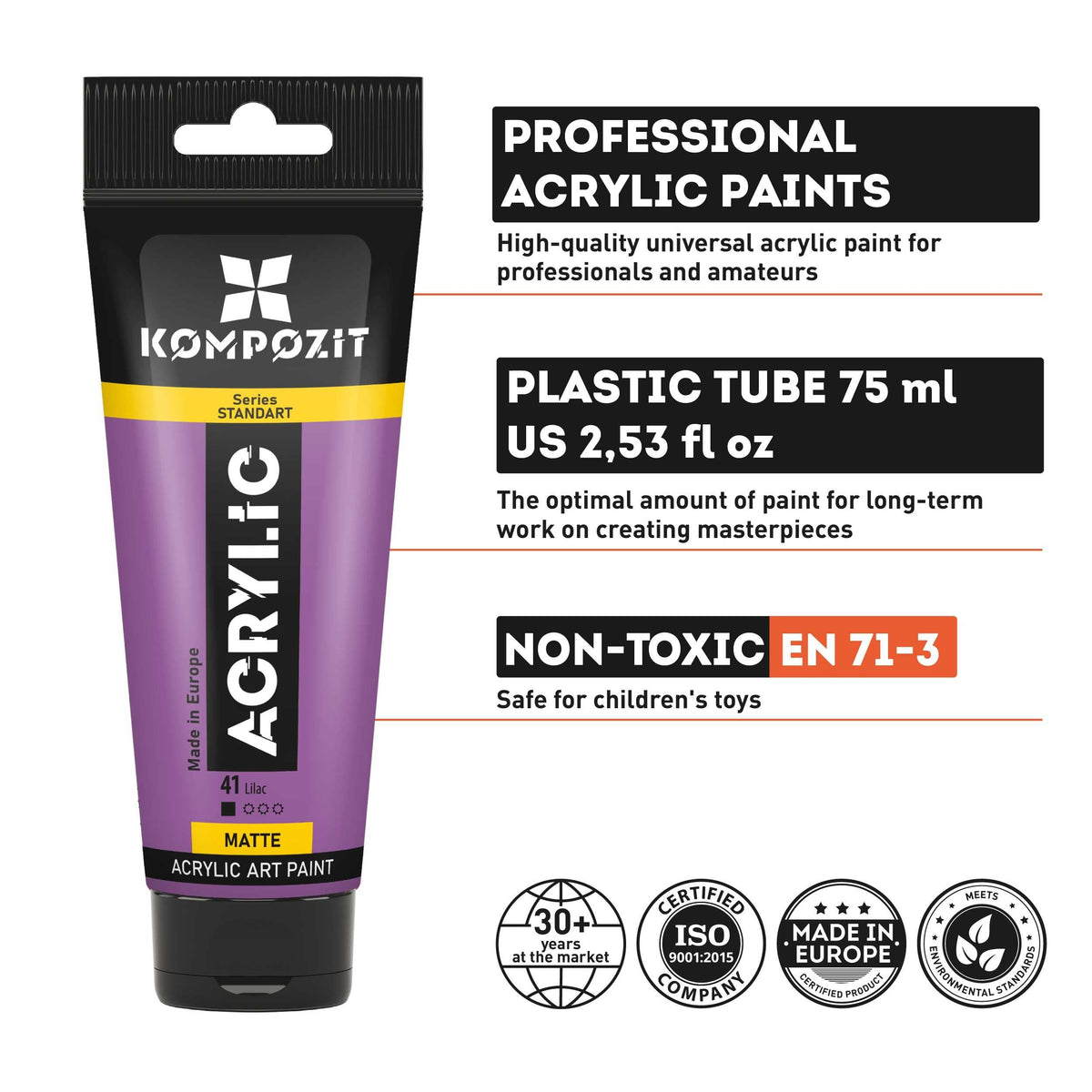 Akrylová farba Kompozit STANDART Fluorescent 75 ml