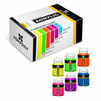Sada akrylových farieb Kompozit STANDART Fluorescent 6 x 20 ml