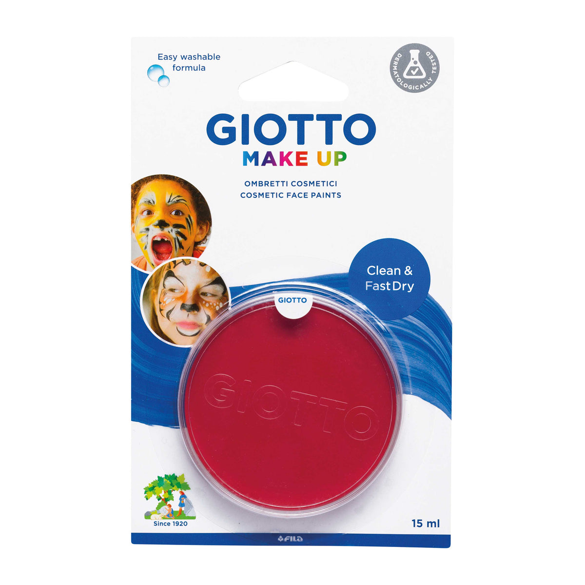 Kozmetická krémová farba na tvár GIOTTO Make Up 15 ml – červená