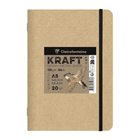 Kraftový blok Clairefontaine 115 g/m² – A5 – A4, 20 listov
