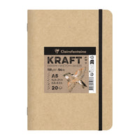 Kraftový blok Clairefontaine 115 g/m² – A5 – A4, 20 listov