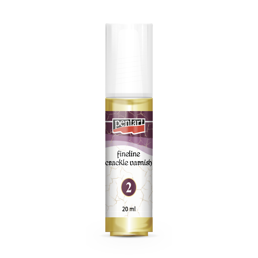 Krakelovací lak Pentart Fineline s jemnými prasklinami, 2-zložkový, 2x 20 ml sada