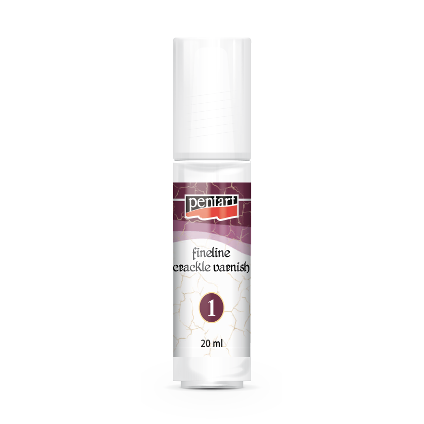 Krakelovací lak Pentart Fineline s jemnými prasklinami, 2-zložkový, 2x 20 ml sada