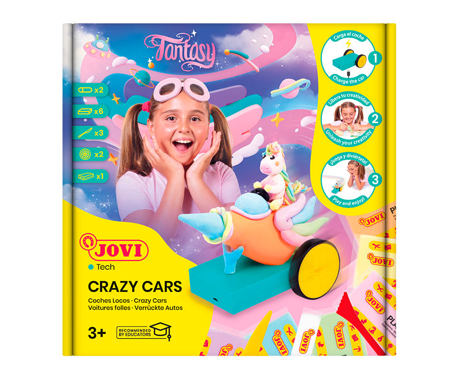Kreatívna modelovacia sada JOVI Tech Crazy Cars Fantázia 14 ks