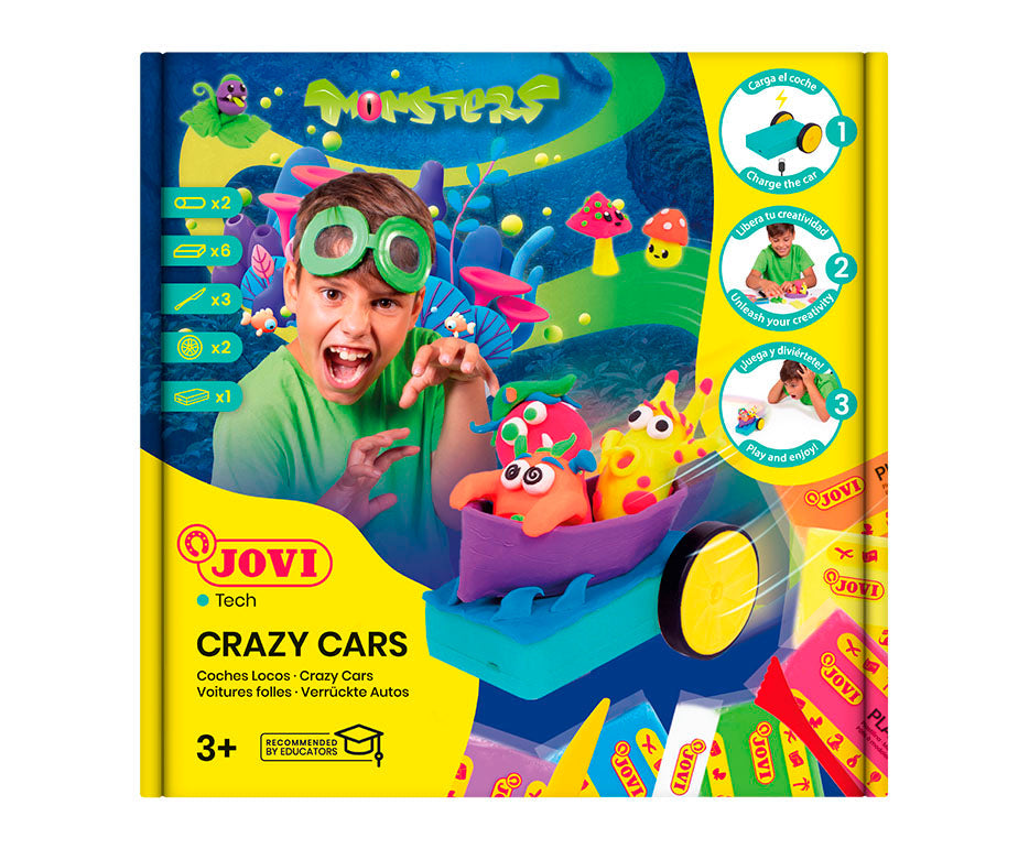 Kreatívna modelovacia sada Jovi Tech Crazy Cars Príšery - 14 ks
