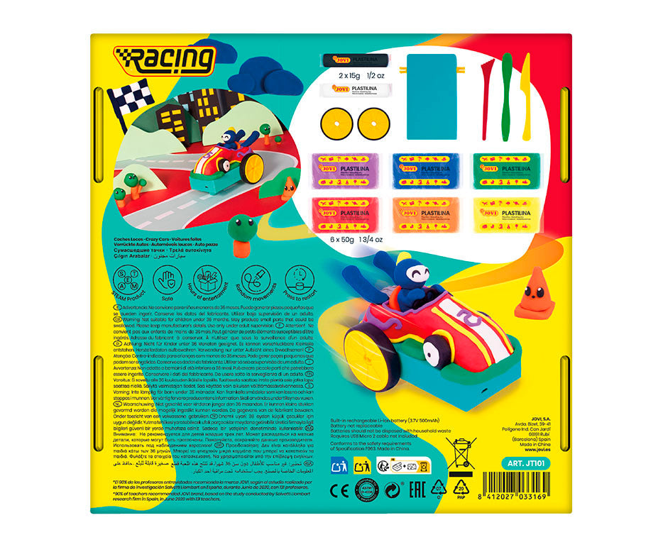 Kreatívna modelovacia súprava JOVI Tech Crazy Cars Preteky 14 ks