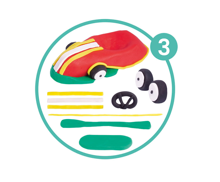 Kreatívna modelovacia súprava JOVI Tech Crazy Cars Preteky 14 ks