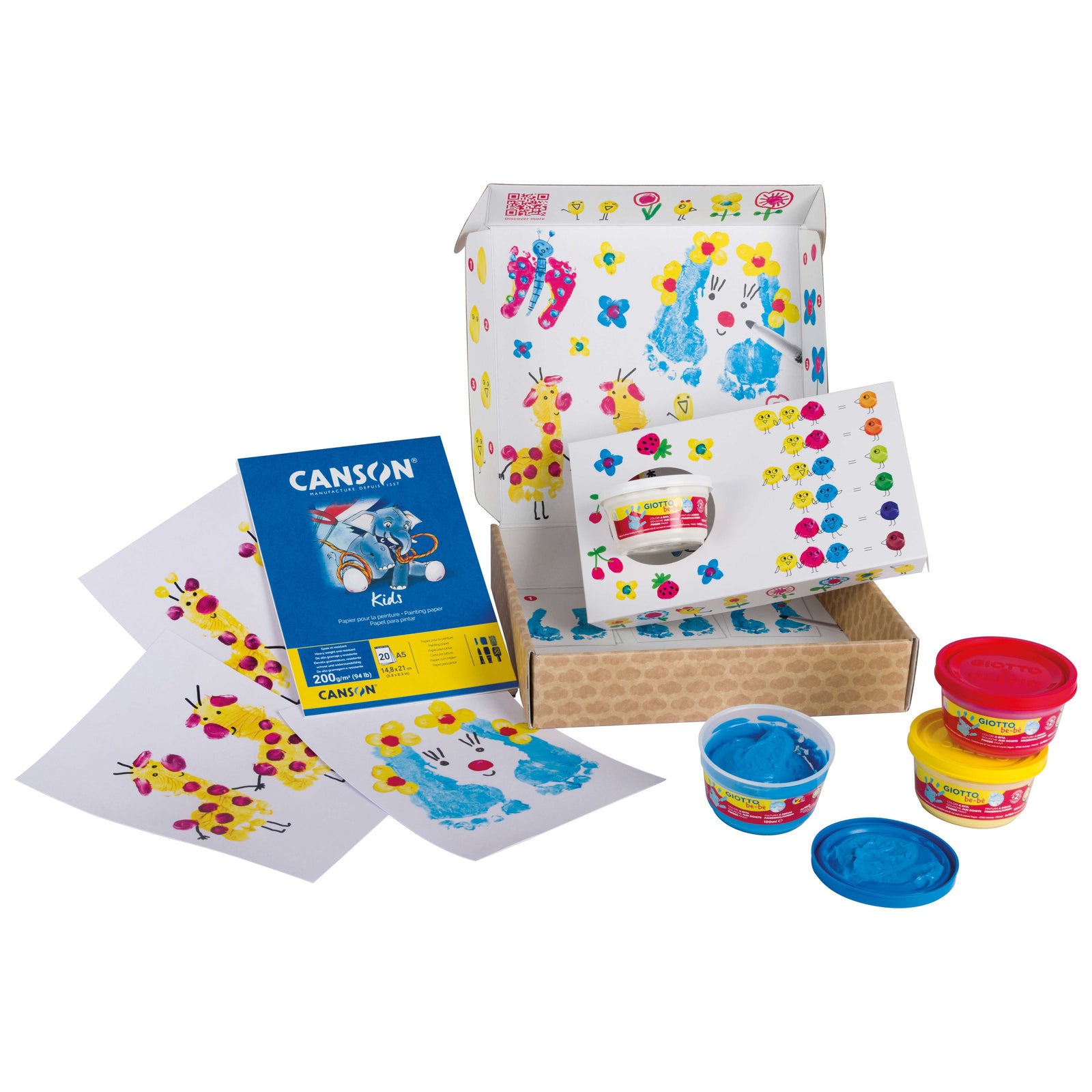 Kreatívna sada GIOTTO be-bè My Little Feet na odtlačky rúk a nôžok – 5 ks