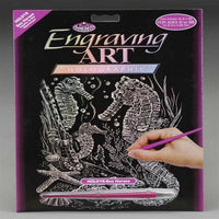 Kreatívny set na engraving A4 - Morský koník