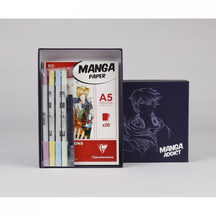 Kresliaca sada na mangu Clairefontaine Manga Addict Tombow A5 - 50 listov