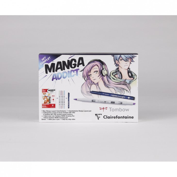 Kresliaca sada na mangu Clairefontaine Manga Addict Tombow A5 - 50 listov